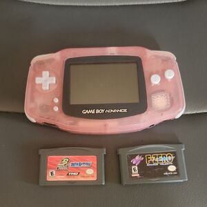 Nintendo Gameboy Advance Light Pink With Games